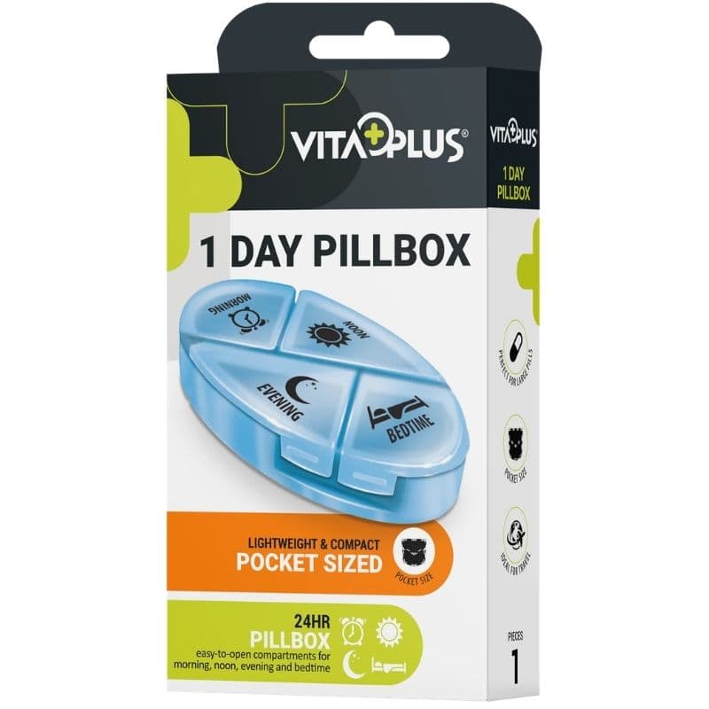 VITAPLUS Pill Box 1 Day Pocket Sized - One Piece