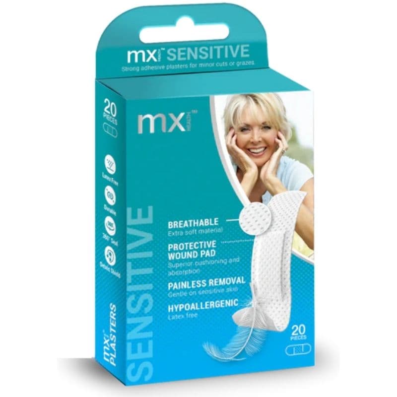 MX HEALTH Sensitive Plasters - 20 Pieces