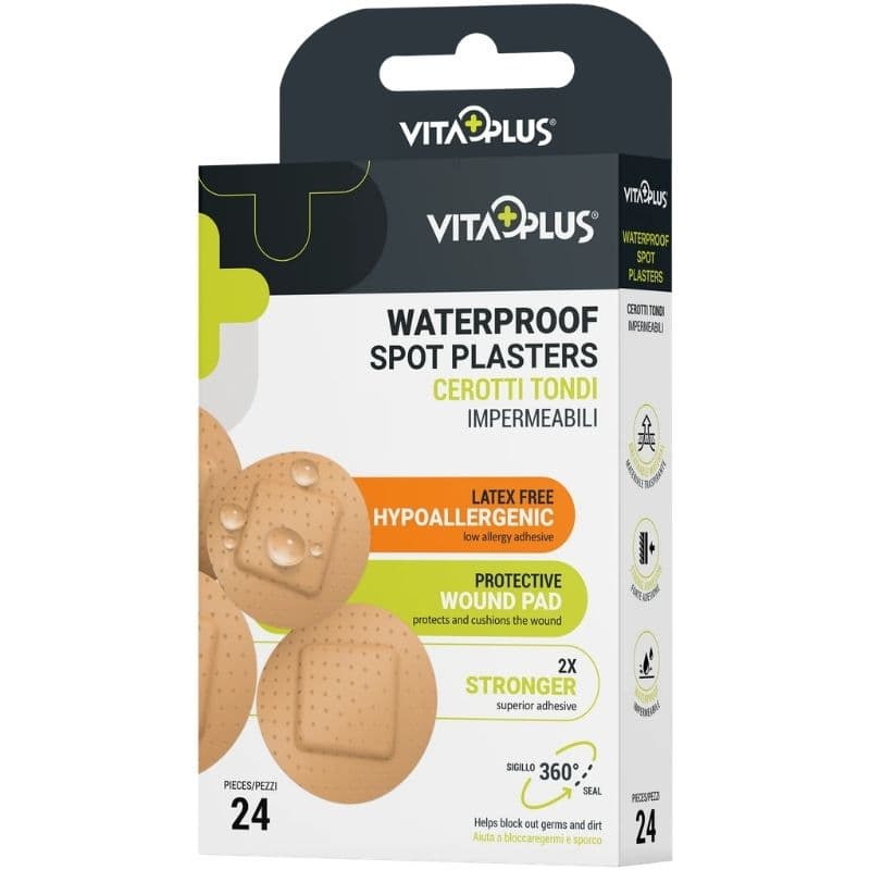VITAPLUS Waterproof Spot Plasters - 24 Pieces