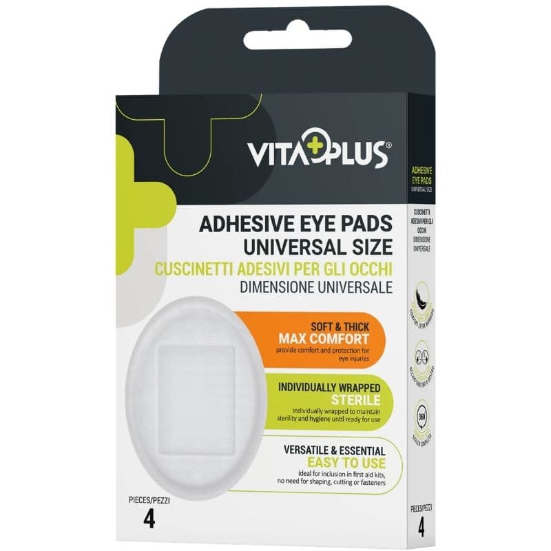 VITAPLUS Adhesive Eye Pad Universal Size - 4 Pieces