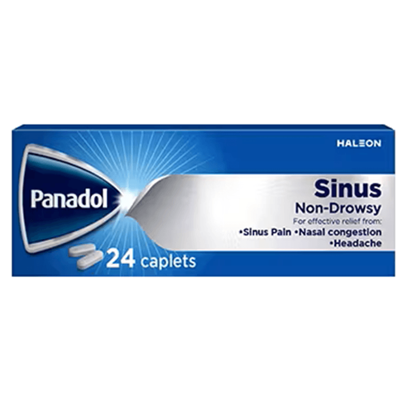 PANADOL Sinus 500/30mg Paracetamol/Pseudoephedrine - 24 Caplets