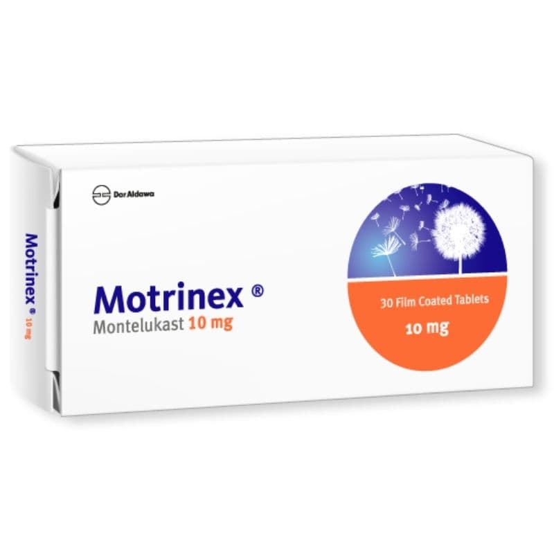 MOTRINEX 10mg Montelukast - 30 Tablets