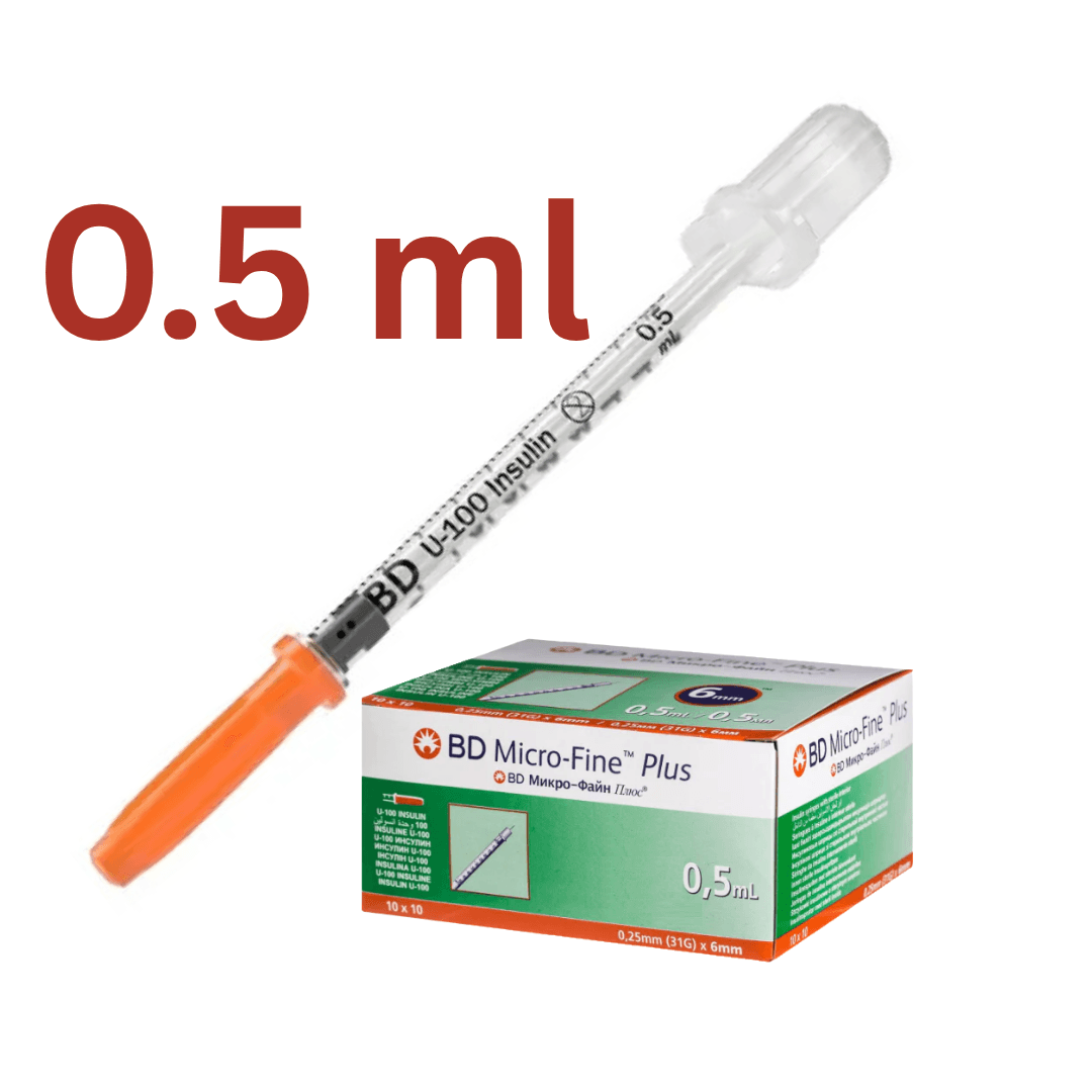 BD MICRO-FINE Plus 0.5ml 31g x 6mm - 10 Syringes 324904
