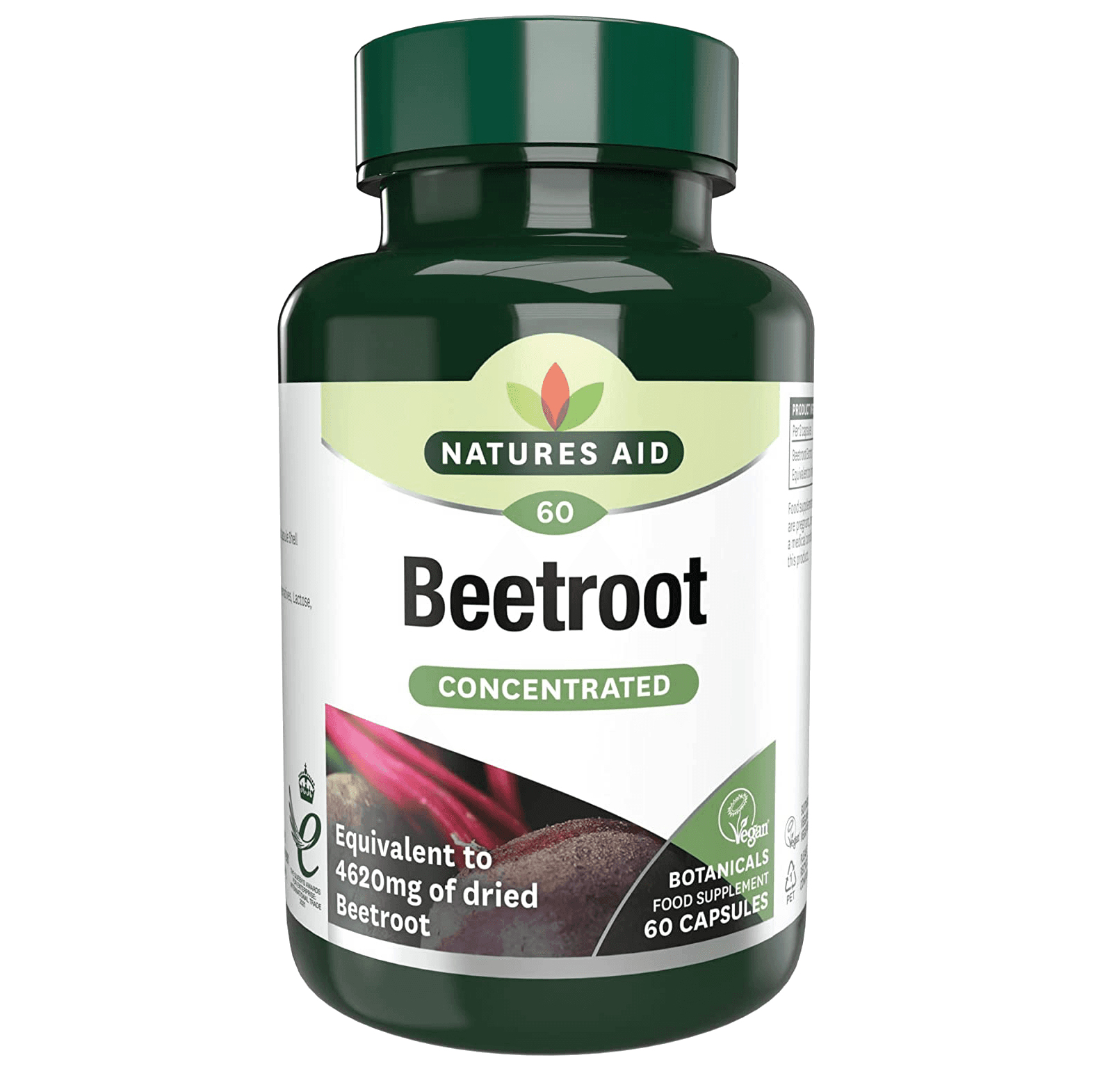 NATURES AID Organic Beetroot Extract - 60 Capsules